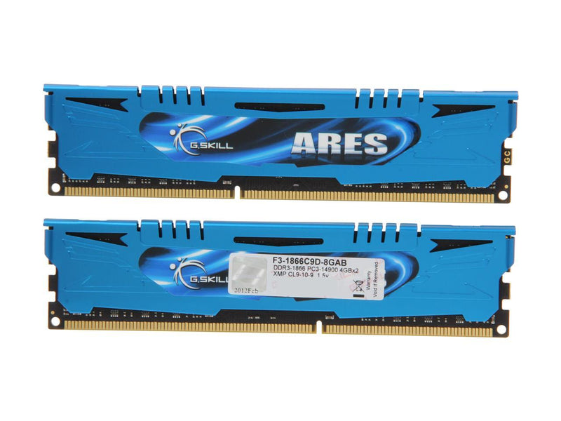 G.SKILL Ares Series 8GB (2 x 4GB) 240-Pin DDR3 SDRAM DDR3 1866 (PC3 14900) Desktop Memory Model F3-1866C9D-8GAB