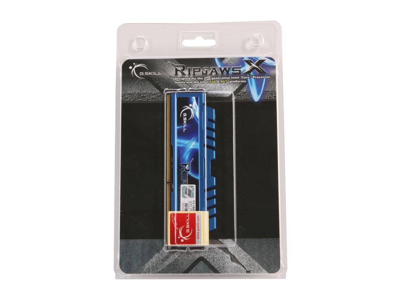 G.SKILL Ripjaws X Series 8GB 240-Pin DDR3 SDRAM DDR3 1600 (PC3 12800) Desktop Memory Model F3-1600C9S-8GXM