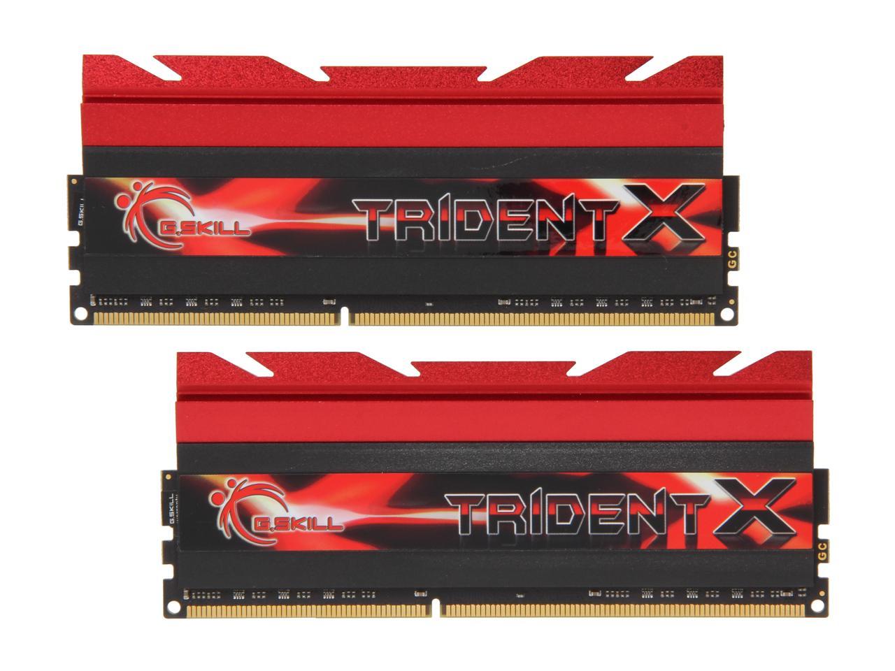 G.SKILL TridentX Series 16GB (2 x 8GB) 240-Pin DDR3 SDRAM DDR3 2400 (PC3 19200) Desktop Memory Model F3-2400C10D-16GTX