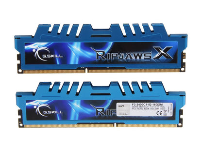 G.SKILL Ripjaws X Series 16GB (4 x 4GB) 240-Pin DDR3 SDRAM DDR3 2400 (PC3 19200) Desktop Memory Model F3-2400C11Q-16GXM