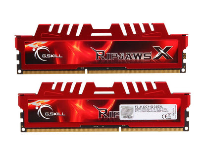 G.SKILL Ripjaws X Series 32GB (4 x 8GB) 240-Pin DDR3 SDRAM DDR3 2133 (PC3 17000) Desktop Memory Model F3-2133C11Q-32GXL