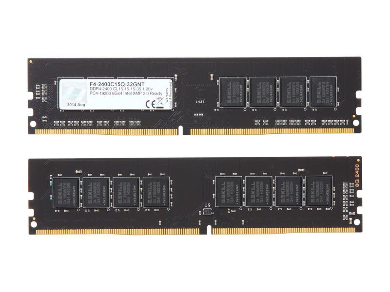 G.SKILL Value 32GB (4 x 8GB) 288-Pin DDR4 SDRAM DDR4 2400 (PC4 19200) Desktop Memory Model F4-2400C15Q-32GNT