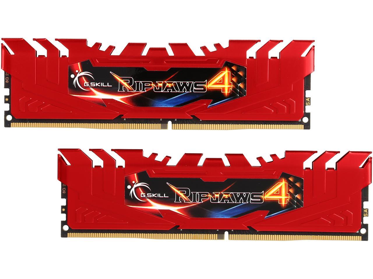 G.SKILL Ripjaws 4 Series 16GB (2 x 8GB) 288-Pin DDR4 SDRAM DDR4 2800 (PC4 22400) Intel X99 Platform Extreme Performance Memory Model F4-2800C16D-16GRR