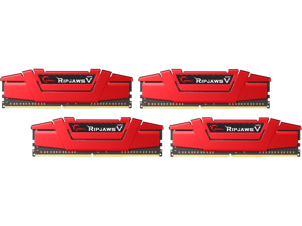 G.SKILL Ripjaws V Series 32GB (4 x 8GB) 288-Pin DDR4 SDRAM DDR4 3000 (PC4 24000) Desktop Memory Model F4-3000C15Q-32GVRB