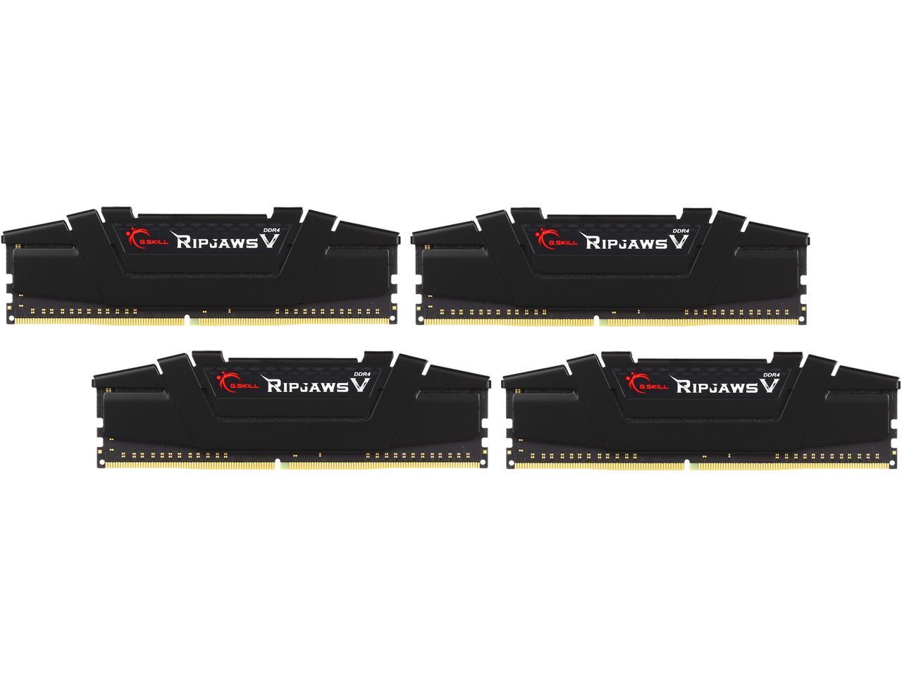 G.SKILL Ripjaws V Series 32GB (4 x 8GB) 288-Pin DDR4 SDRAM DDR4 3200 (PC4 25600) Intel XMP 2.0 Desktop Memory Model F4-3200C16Q-32GVKB