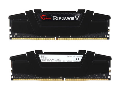 G.SKILL Ripjaws V Series 16GB (2 x 8GB) 288-Pin DDR4 SDRAM DDR4 3400 (PC4 27200) Desktop Memory Model F4-3400C16D-16GVK