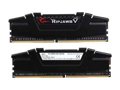 G.SKILL Ripjaws V Series 16GB (2 x 8GB) 288-Pin DDR4 SDRAM DDR4 3200 (PC4 25600) Intel XMP 2.0 Desktop Memory Model F4-3200C14D-16GVK