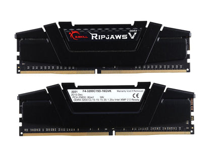 G.SKILL Ripjaws V Series 16GB (2 x 8GB) 288-Pin DDR4 SDRAM DDR4 3200 (PC4 25600) Desktop Memory Model F4-3200C15D-16GVK