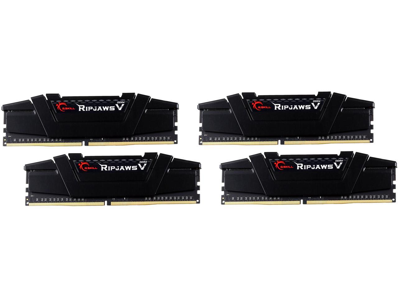 G.SKILL Ripjaws V Series 64GB (4 x 16GB) 288-Pin DDR4 SDRAM DDR4 3200 (PC4 25600) Desktop Memory Model F4-3200C15Q-64GVK