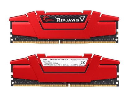 G.SKILL Ripjaws V Series 64GB (4 x 16GB) 288-Pin DDR4 SDRAM DDR4 3200 (PC4 25600) Desktop Memory Model F4-3200C15Q-64GVR
