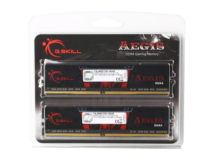 G.SKILL Aegis 16GB (2 x 8GB) 288-Pin DDR4 SDRAM DDR4 2400 (PC4 19200) Desktop Memory Model F4-2400C15D-16GIS