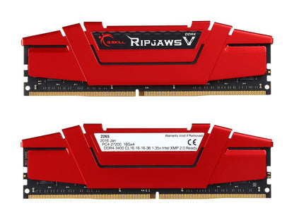 G.SKILL Ripjaws V Series 64GB (4 x 16GB) 288-Pin DDR4 SDRAM DDR4 3400 (PC4 27200) Desktop Memory Model F4-3400C16Q-64GVR