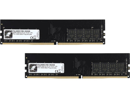 G.SKILL NS Series 16GB (2 x 8GB) 288-Pin DDR4 SDRAM DDR4 2400 (PC4 19200) Intel Z170 Platform / Intel X99 Platform Memory Kit Model F4-2400C15D-16GNS