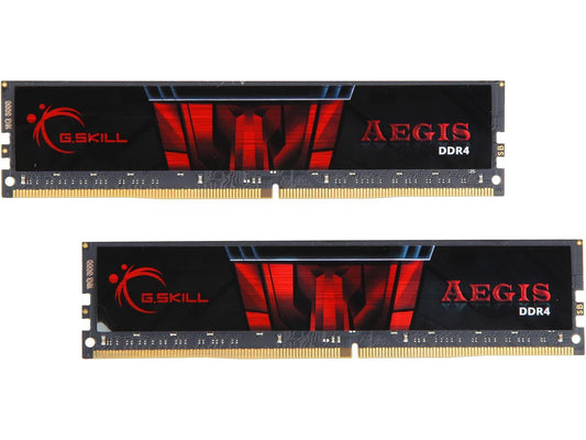 G.SKILL Aegis 32GB (2 x 16GB) 288-Pin DDR4 SDRAM DDR4 3000 (PC4 24000) Intel XMP 2.0 Desktop Memory Model F4-3000C16D-32GISB