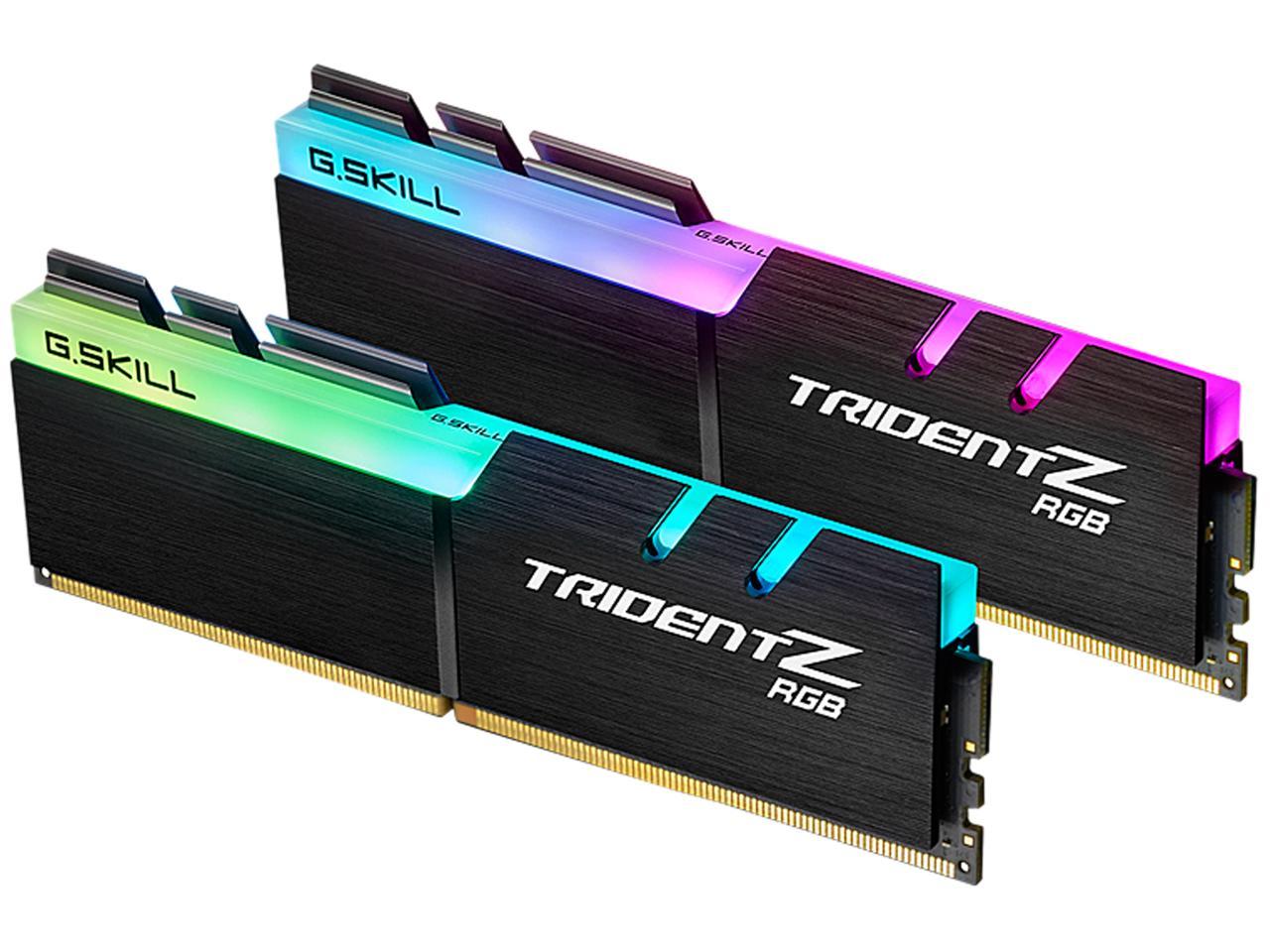 G.SKILL TridentZ RGB Series 16GB (2 x 8GB) 288-Pin DDR4 SDRAM DDR4 3000 (PC4 24000) Desktop Memory Model F4-3000C14D-16GTZR