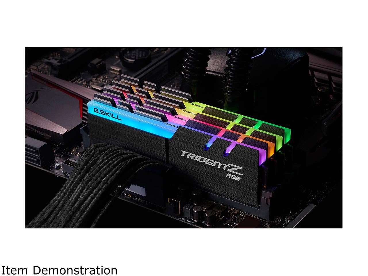 G.SKILL TridentZ RGB Series 32GB (4 x 8GB) 288-Pin DDR4 SDRAM DDR4 3000 (PC4 24000) Memory (Desktop Memory) Model F4-3000C16Q-32GTZR