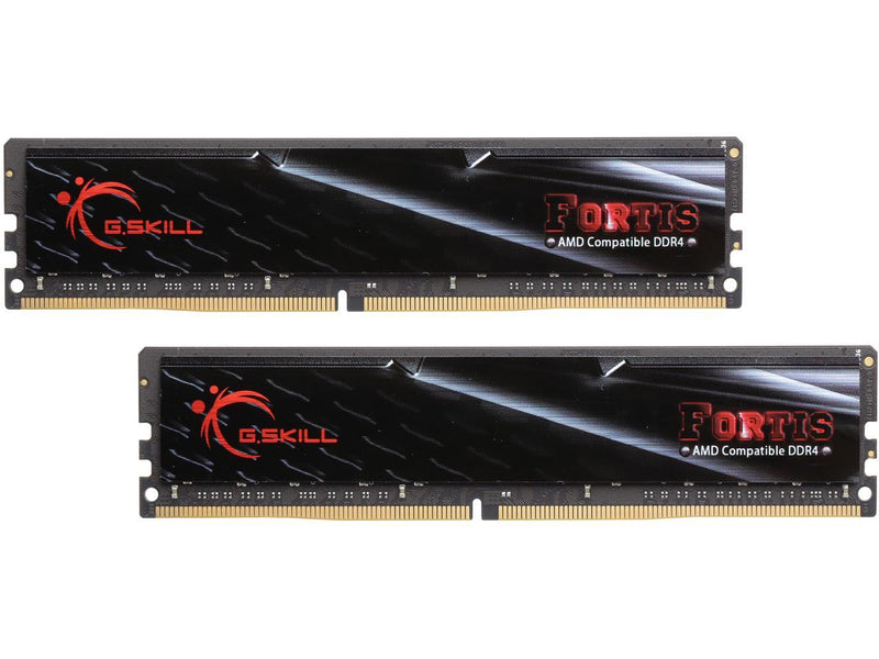 G.SKILL FORTIS Series 32GB (2 x 16GB) 288-Pin DDR4 SDRAM DDR4 2400 (PC4 19200) AMD X370 / B350 / A320 Memory (Desktop Memory) Model F4-2400C15D-32GFT