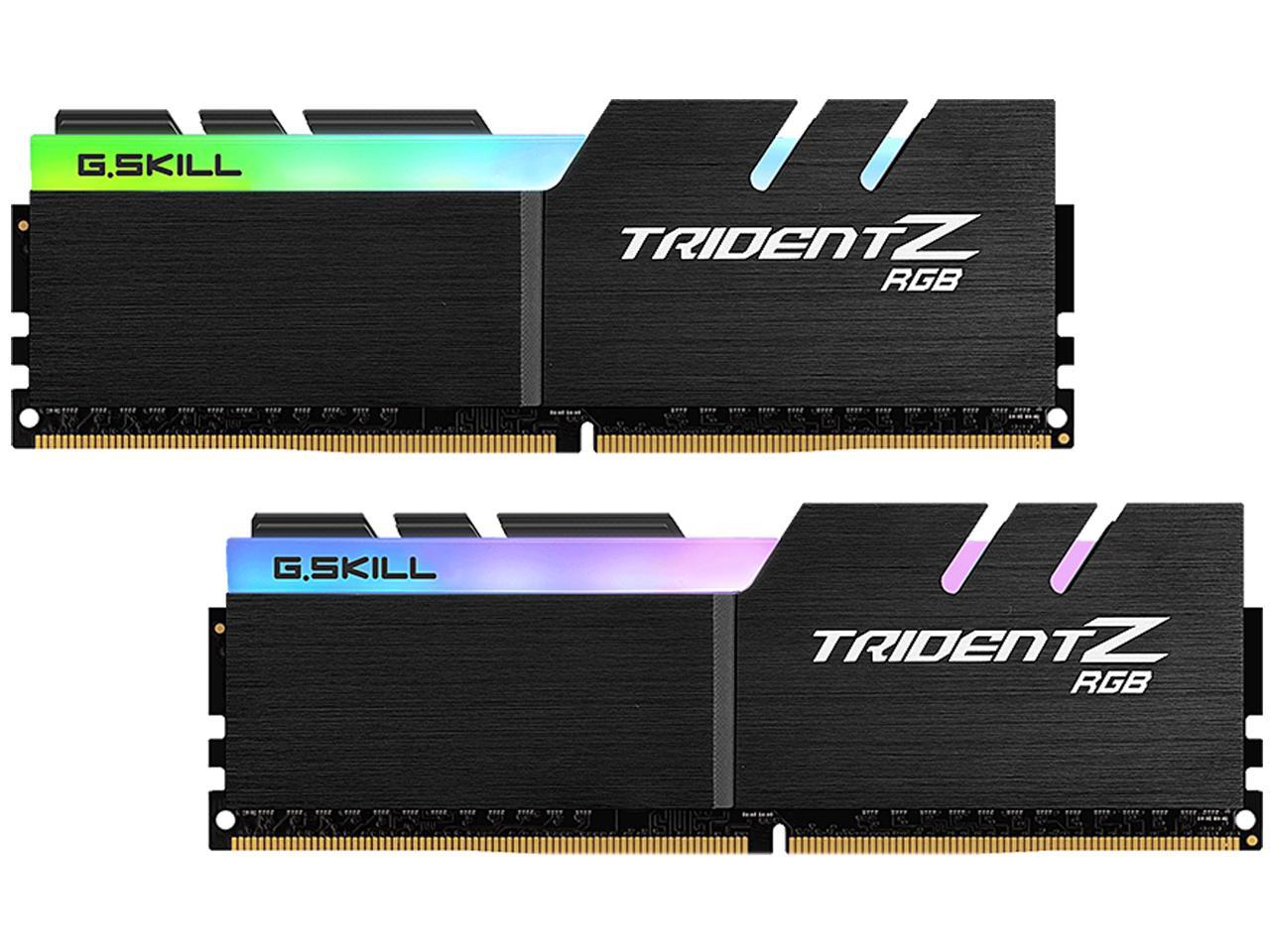 G.SKILL Trident Z RGB (For AMD) 16GB (2 x 8GB) 288-Pin DDR4 SDRAM DDR4 2400 (PC4 19200) AMD X370 / X399 Desktop Memory Model F4-2400C15D-16GTZRX