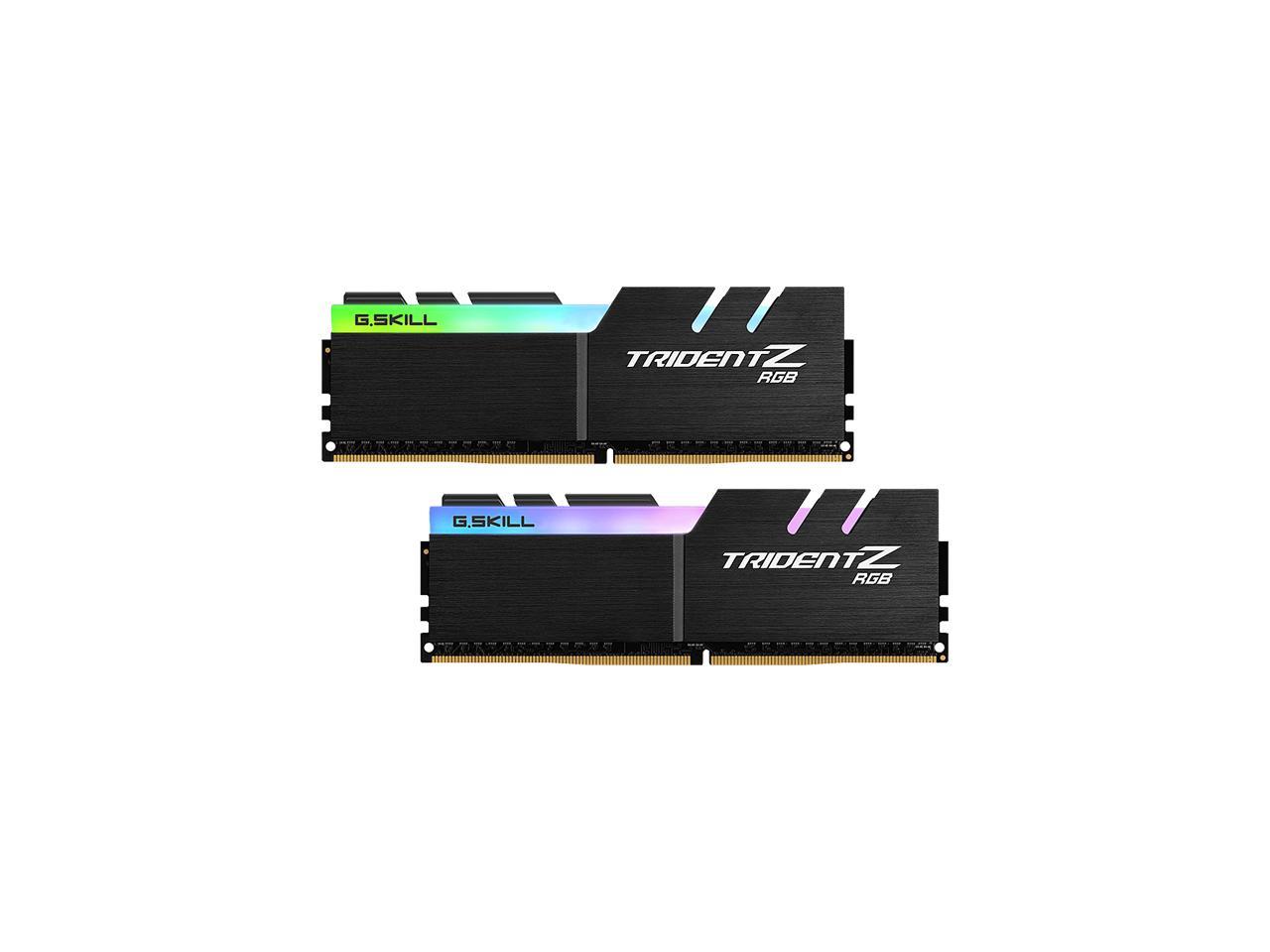 G.SKILL TridentZ RGB Series 16GB (2 x 8GB) 288-Pin DDR4 SDRAM DDR4 2933 (PC4 23400) Desktop Memory Model F4-2933C14D-16GTZRX