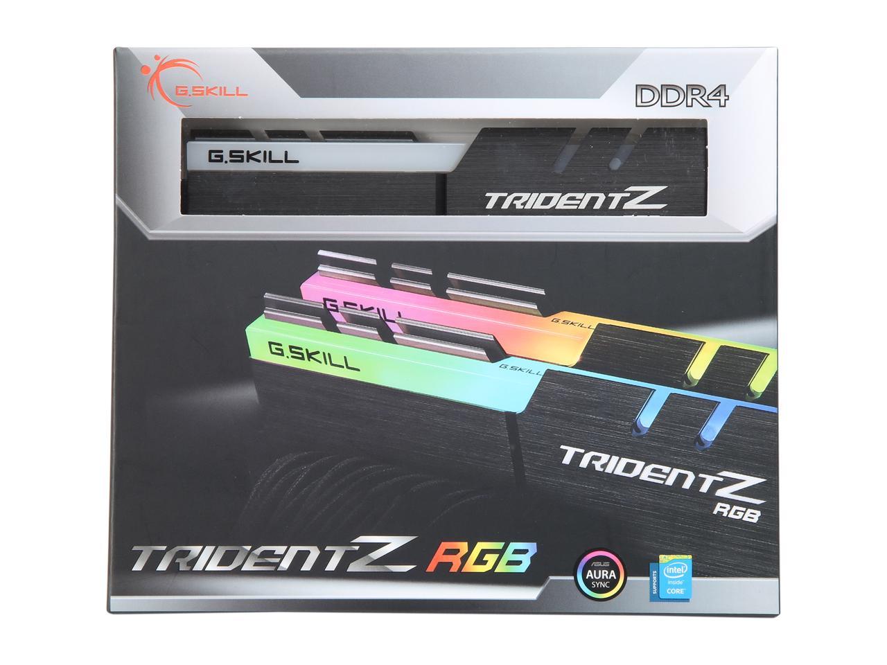 G.SKILL TridentZ RGB Series 32GB (2 x 16GB) 288-Pin DDR4 SDRAM DDR4 3733 (PC4 29800) Intel Z370 Desktop Memory Model F4-3733C17D-32GTZR