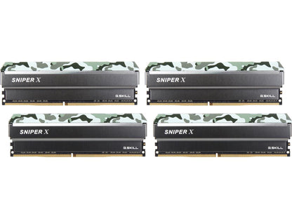 G.SKILL Sniper X Series 64GB (4 x 16GB) 288-Pin DDR4 SDRAM DDR4 2400 (PC4 19200) Intel X299 / X99 / Z370 / Z270 / Z170 Platform Desktop Memory Model F4-2400C17Q-64GSXF