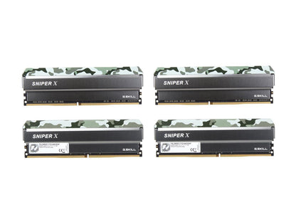 G.SKILL Sniper X Series 64GB (4 x 16GB) 288-Pin DDR4 SDRAM DDR4 2400 (PC4 19200) Intel X299 / X99 / Z370 / Z270 / Z170 Platform Desktop Memory Model F4-2400C17Q-64GSXF