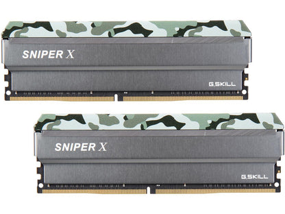G.SKILL Sniper X Series 32GB (2 x 16GB) 288-Pin DDR4 SDRAM DDR4 3200 (PC4 25600) Intel X299 / Z370 / Z270 / Z170 Desktop Memory Model F4-3200C16D-32GSXFB