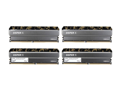 G.SKILL Sniper X Series 64GB (4 x 16GB) 288-Pin DDR4 SDRAM DDR4 3200 (PC4 25600) Intel X299 / X99 / Z370 / Z270 / Z170 Desktop Memory Model F4-3200C16Q-64GSXKB