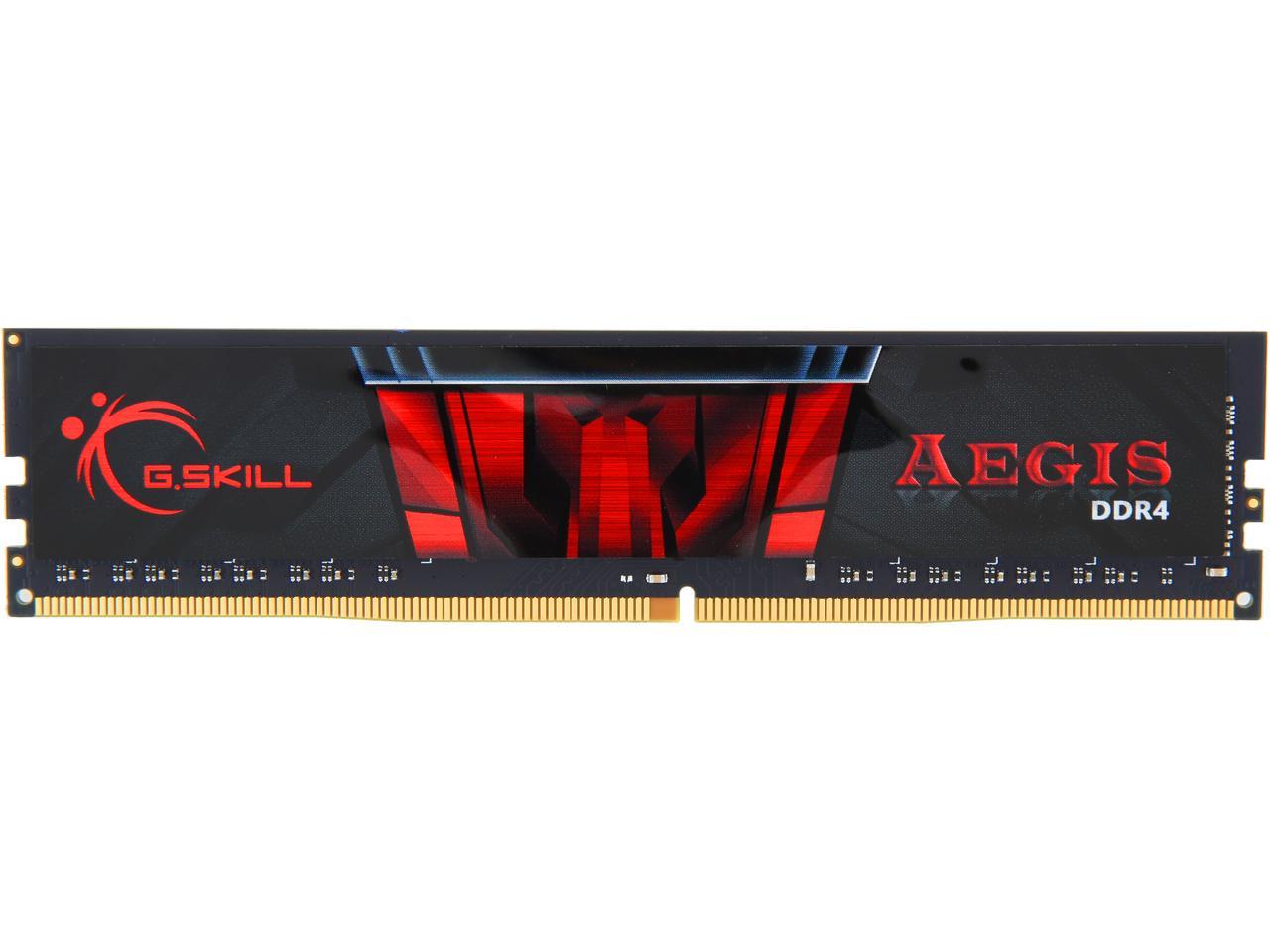 G.SKILL Aegis 8GB 288-Pin DDR4 SDRAM DDR4 2666 (PC4 21300) Desktop Memory Model F4-2666C19S-8GIS