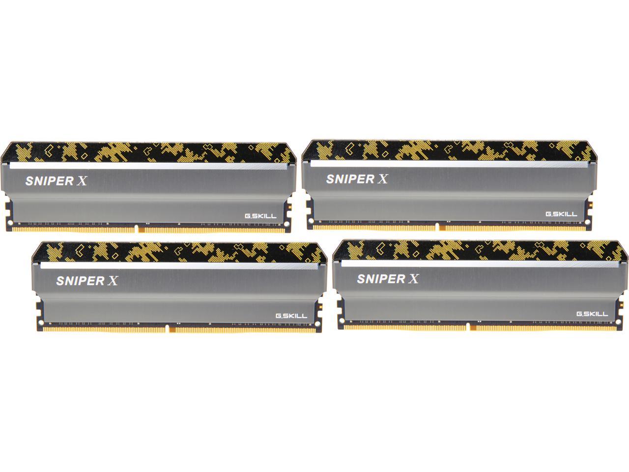 G.SKILL Sniper X Series 32GB (4 x 8GB) 288-Pin DDR4 SDRAM DDR4 3600 (PC4 28800) Desktop Memory Model F4-3600C19Q-32GSXKB