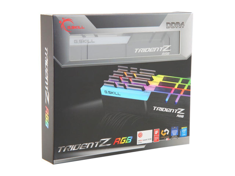 G.SKILL Trident Z RGB (For AMD) 32GB (4 x 8GB) 288-Pin DDR4 SDRAM DDR4 3200 (PC4 25600) Desktop Memory Model F4-3200C16Q-32GTZRX
