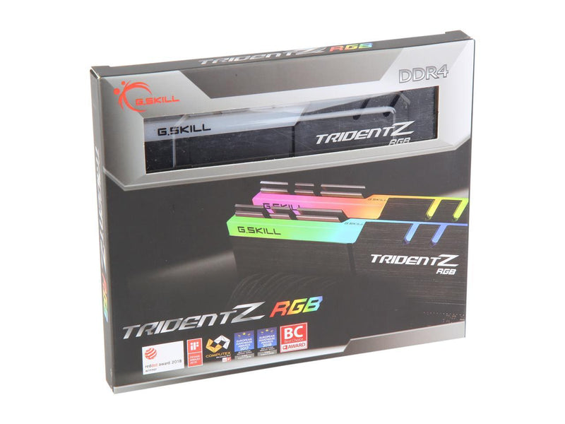 G.SKILL TridentZ RGB Series 16GB (2 x 8GB) 288-Pin DDR4 SDRAM DDR4 4400 (PC4 35200) Desktop Memory Model F4-4400C18D-16GTZR