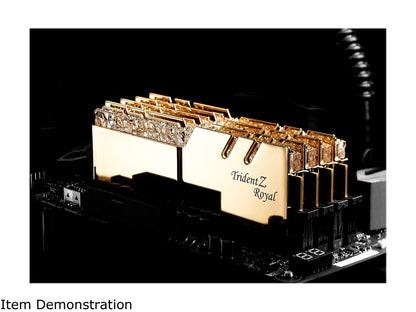 G.SKILL Trident Z Royal Series 32GB (4 x 8GB) 288-Pin RGB DDR4 SDRAM DDR4 3200 (PC4 25600) Desktop Memory Model F4-3200C16Q-32GTRG