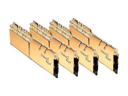 G.SKILL Trident Z Royal Series 32GB (4 x 8GB) 288-Pin RGB DDR4 SDRAM DDR4 3200 (PC4 25600) Desktop Memory Model F4-3200C16Q-32GTRG