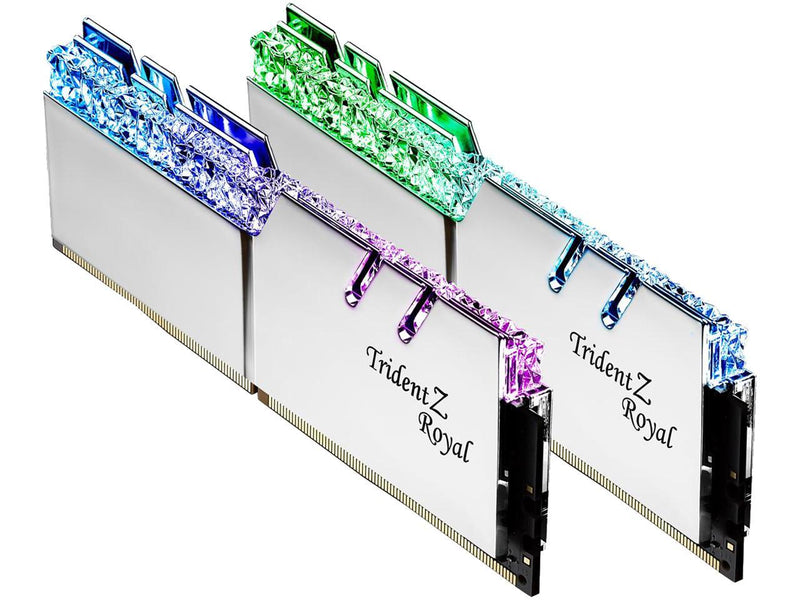 G.SKILL Trident Z Royal Series 32GB (2 x 16GB) 288-Pin RGB DDR4 SDRAM DDR4 3200 (PC4 25600) Desktop Memory Model F4-3200C14D-32GTRS