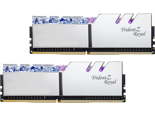 G.SKILL Trident Z Royal Series 64GB (2 x 32GB) 288-Pin DDR4 SDRAM DDR4 2666 (PC4 21300) Desktop Memory Model F4-2666C18D-64GTRS