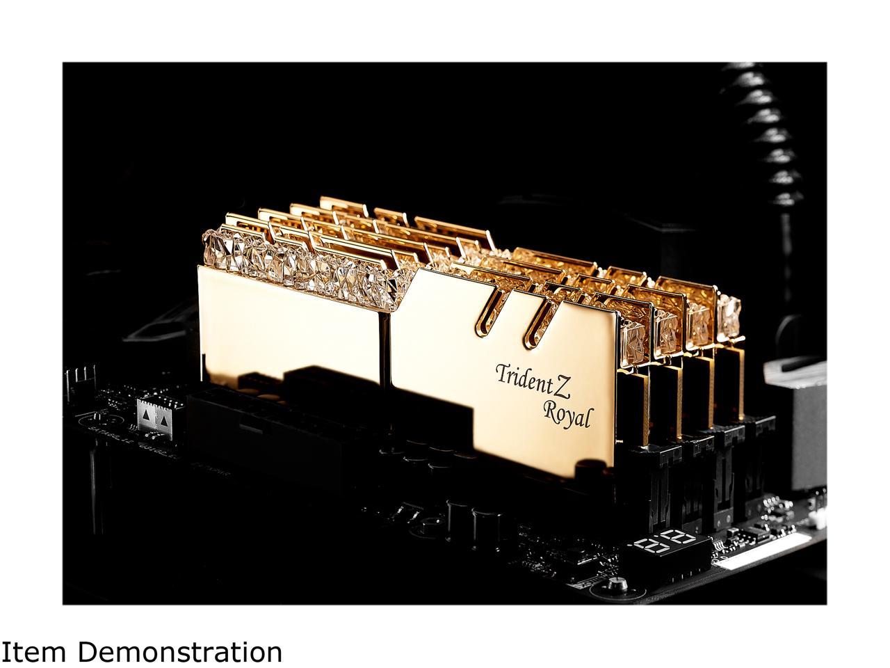 G.SKILL Trident Z Royal Series 128GB (4 x 32GB) 288-Pin DDR4 SDRAM DDR4 2666 (PC4 21300) Desktop Memory Model F4-2666C18Q-128GTRG