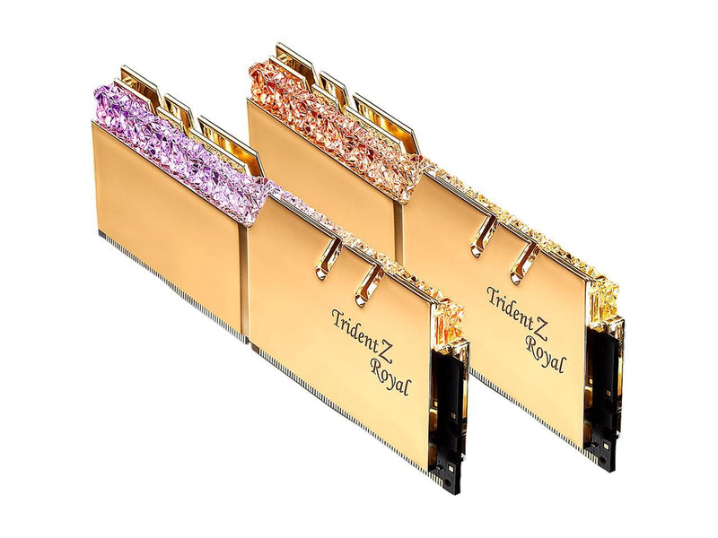 G.SKILL Trident Z Royal Series 64GB (2 x 32GB) 288-Pin DDR4 SDRAM DDR4 3200 (PC4 25600) Desktop Memory Model F4-3200C16D-64GTRG