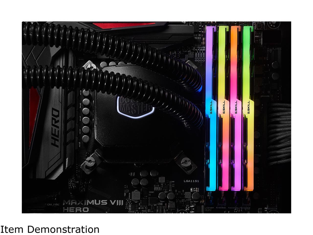 G.SKILL TridentZ RGB Series 128GB (4 x 32GB) 288-Pin DDR4 SDRAM DDR4 3200 (PC4 25600) Intel XMP 2.0 Desktop Memory Model F4-3200C16Q-128GTZR