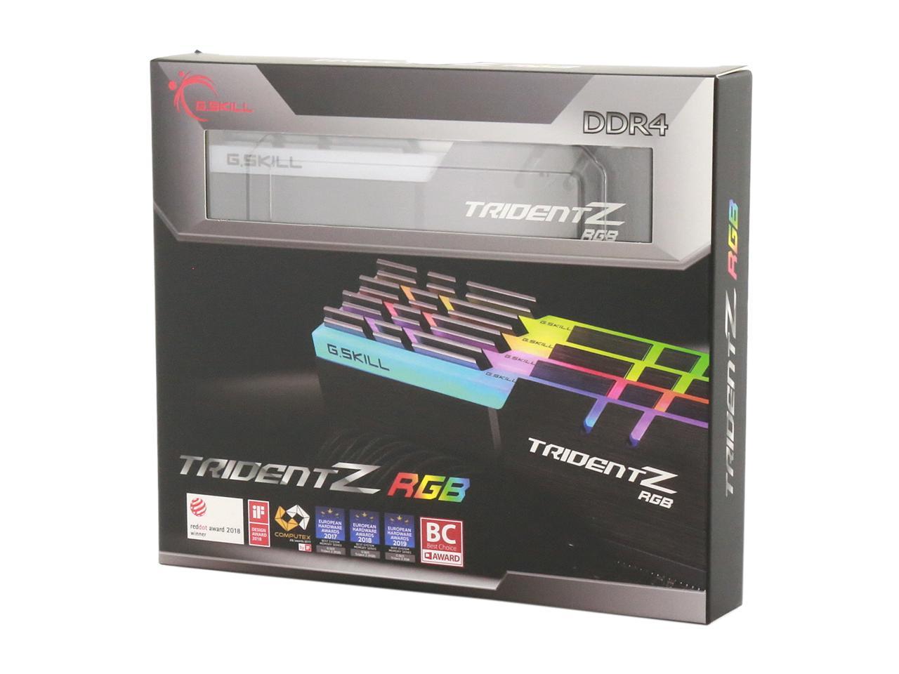 G.SKILL TridentZ RGB Series 128GB (4 x 32GB) 288-Pin DDR4 SDRAM DDR4 3200 (PC4 25600) Intel XMP 2.0 Desktop Memory Model F4-3200C16Q-128GTZR