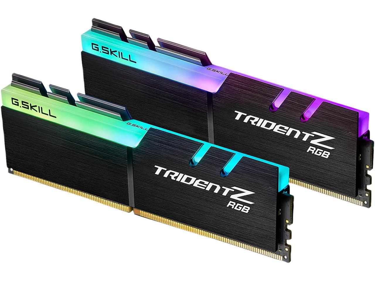 G.SKILL TridentZ RGB Series 64GB (2 x 32GB) 288-Pin DDR4 SDRAM DDR4 3600 (PC4 28800) Intel XMP 2.0 Desktop Memory Model F4-3600C18D-64GTZR