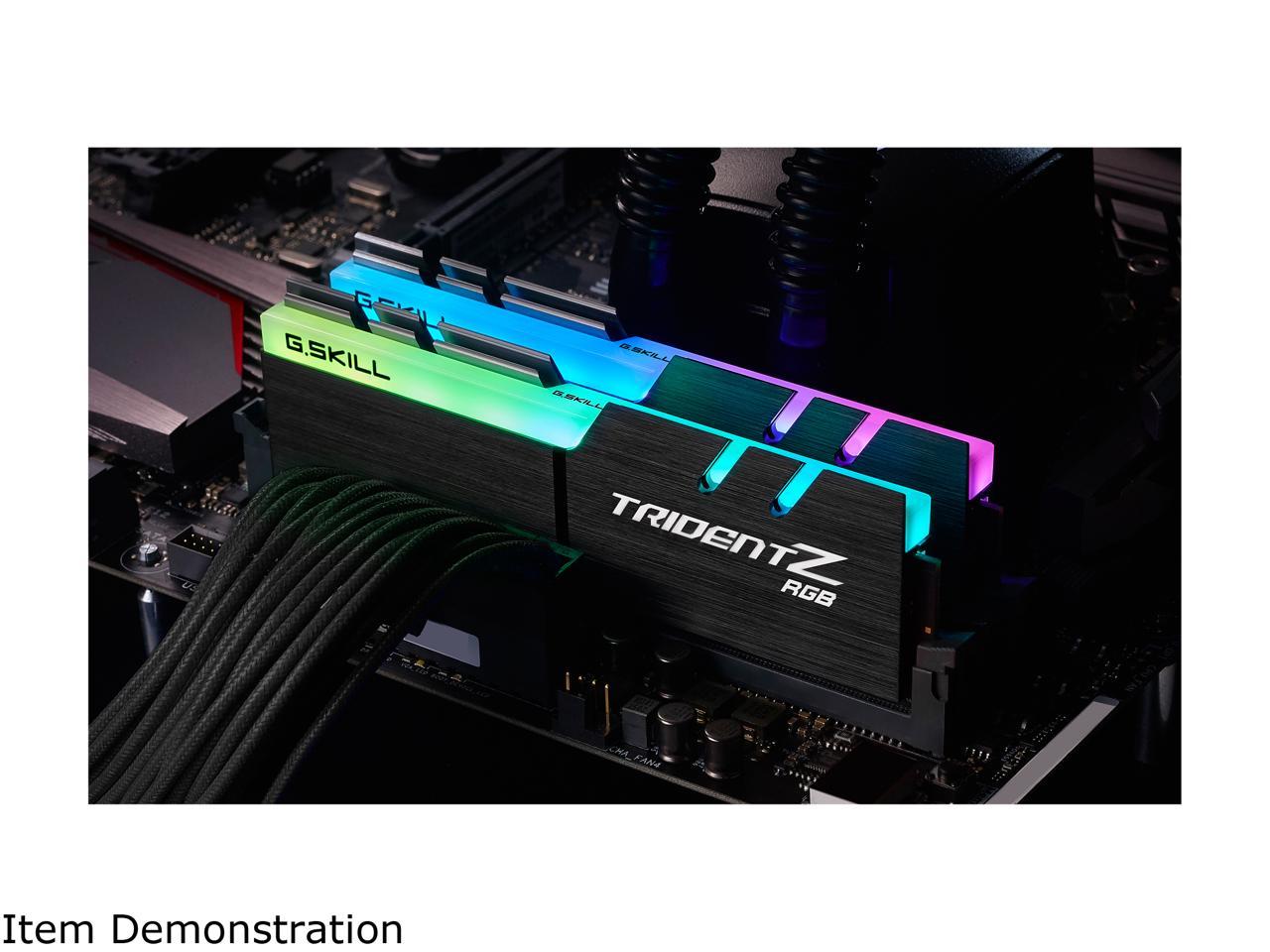 G.SKILL TridentZ RGB Series 64GB (2 x 32GB) 288-Pin DDR4 SDRAM DDR4 3600 (PC4 28800) Intel XMP 2.0 Desktop Memory Model F4-3600C18D-64GTZR