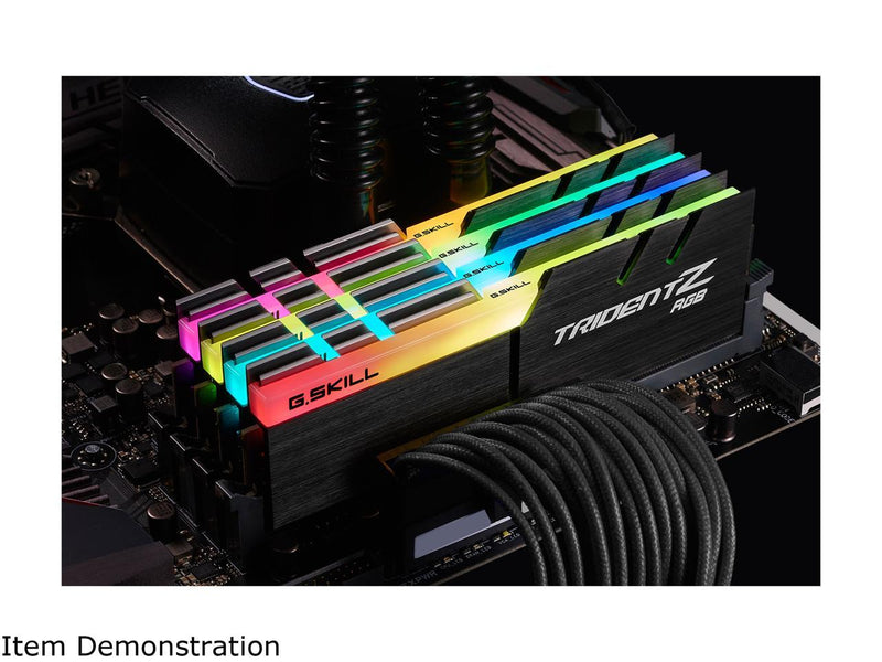 G.SKILL TridentZ RGB Series 128GB (4 x 32GB) 288-Pin DDR4 SDRAM DDR4 3600 (PC4 28800) Intel XMP 2.0 Desktop Memory Model F4-3600C18Q-128GTZR