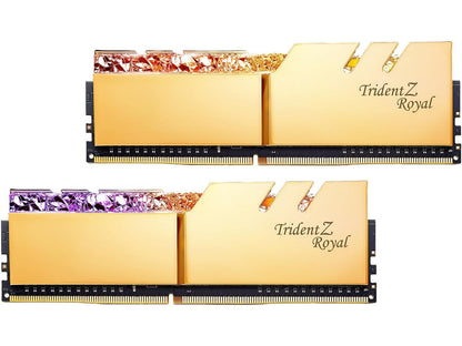 G.SKILL Trident Z Royal Series 64GB (2 x 32GB) DDR4 3600 (PC4 28800) Intel XMP 2.0 Desktop Memory Model F4-3600C18D-64GTRG