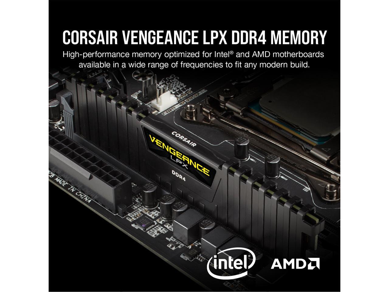 CORSAIR Vengeance LPX 32GB (2 x 16GB) 288-Pin PC RAM DDR4 3200 (PC4 25600) Desktop Memory Model CMK32GX4M2E3200C16  **Open Box **