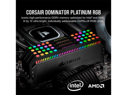 CORSAIR Dominator Platinum RGB 32GB (2 x 16GB) 288-Pin PC RAM DDR4 3600 (PC4 28800) Desktop Memory Model CMT32GX4M2D3600C18 **Open Box **