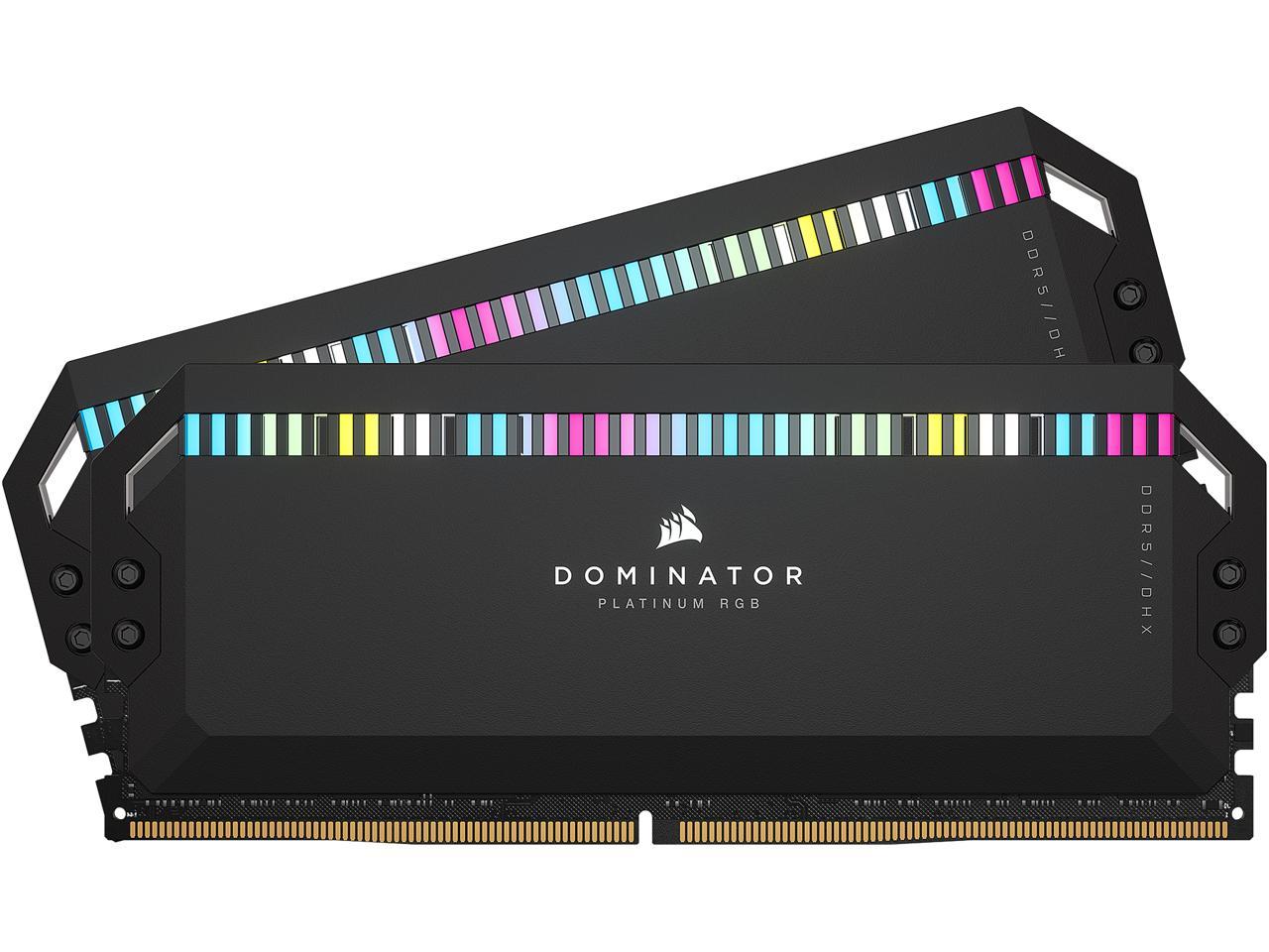 CORSAIR Dominator Platinum RGB 32GB (2 x 16GB) 288-Pin PC RAM DDR5 5600 (PC5 44800) Desktop Memory Model CMT32GX5M2B5600C36  **Open Box **
