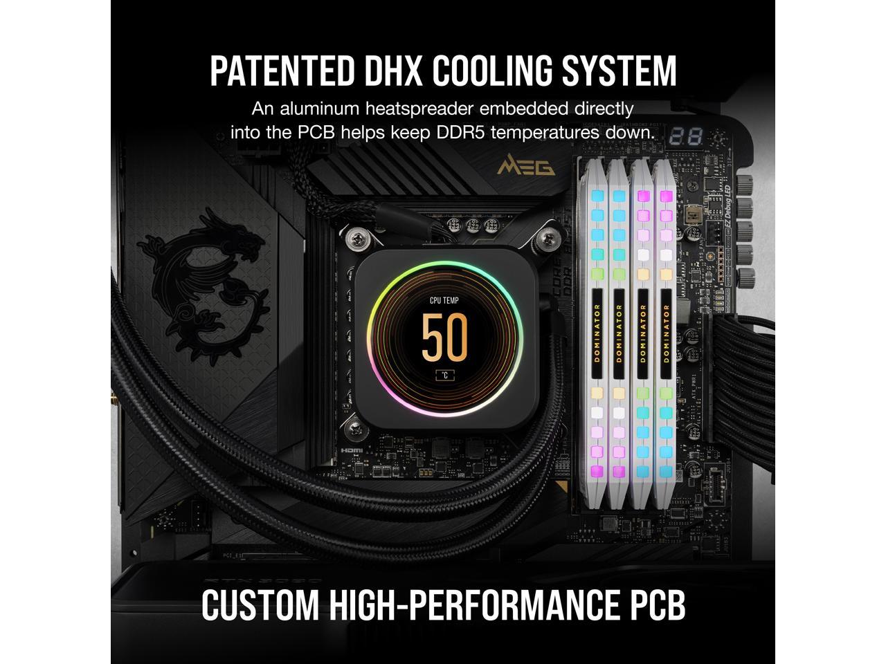 CORSAIR Dominator Platinum RGB 64GB (2 x 32GB) 288-Pin PC RAM DDR5 5200 (PC5 41600) Desktop Memory Model CMT64GX5M2B5200C40W  **Open Box **