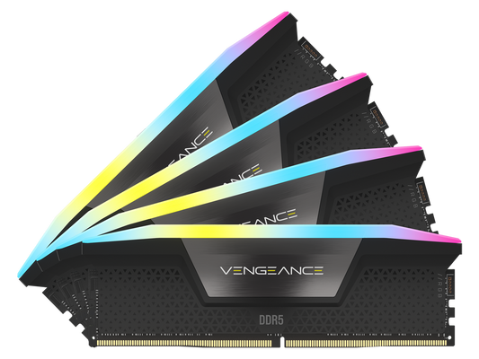 CORSAIR Vengeance RGB 128GB (4 x 32GB) 288-Pin PC RAM DDR5 5600 (PC5 44800) Desktop Memory Model CMH128GX5M4B5600C40 **Open Box **