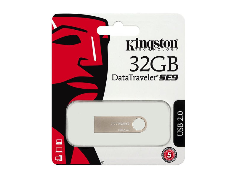 Kingston 32GB DataTraveler SE9 USB 2.0 Flash Drive (DTSE9H/32GBZ)